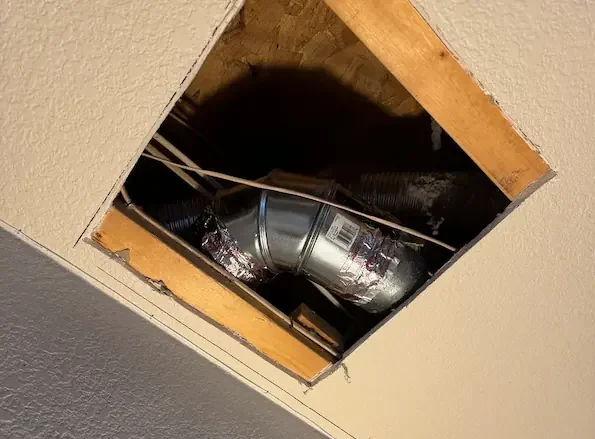After: completed Dryer Vent Cleaning
